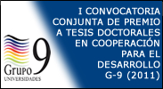 Premio a Tesis Doctoral en Cooperación para el Desarrollo G-9