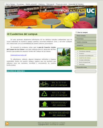 Web de EcoCampus / Agenda 21