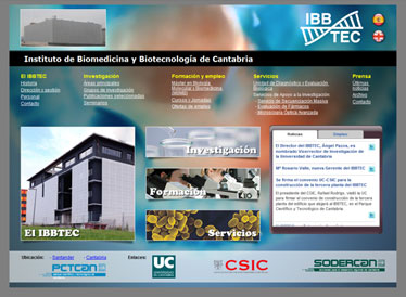 Web del Instituto de Biomedicina y Biotecnología de Cantabria