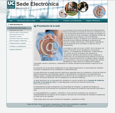 Sede Electrónica de la UC